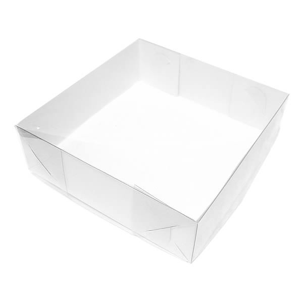 Caixa de Acetato TRP-101 (16x16x4.5 cm) (25un) Embalagem de Plástico Tampa Acetato e Fundo Papel