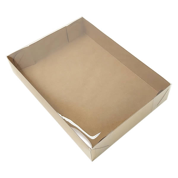 Caixa de Acetato KRP-121 KRAFT (17x11x2 cm) (25un) Embalagem Tampa e Fundo Kraft