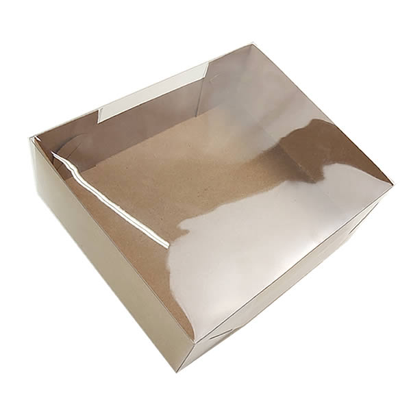 Caixa de Acetato KRP-101 Kraft (16x16x4.5 cm) (25un) Embalagens Tampa e Fundo