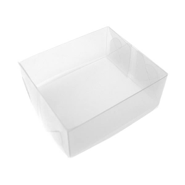 Caixa de Acetato P-87 (8x7x3 cm) (25un) Tampa e Fundo Embalagem de Plástico Transparente