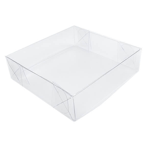 Caixa de Acetato P-311 (6x6x2 cm) (25un) Tampa e Fundo Embalagens de Plástico Transparente