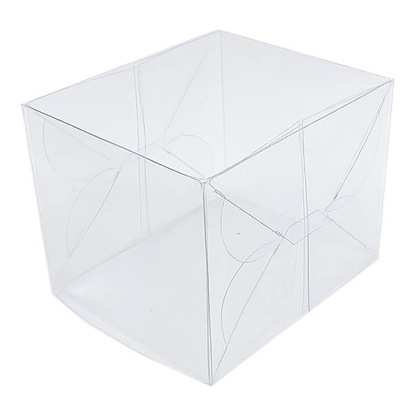 Caixa de Acetato P-104 (6.5x6x8 cm) (25un) Tampa e Fundo Embalagem de Plástico Transparente