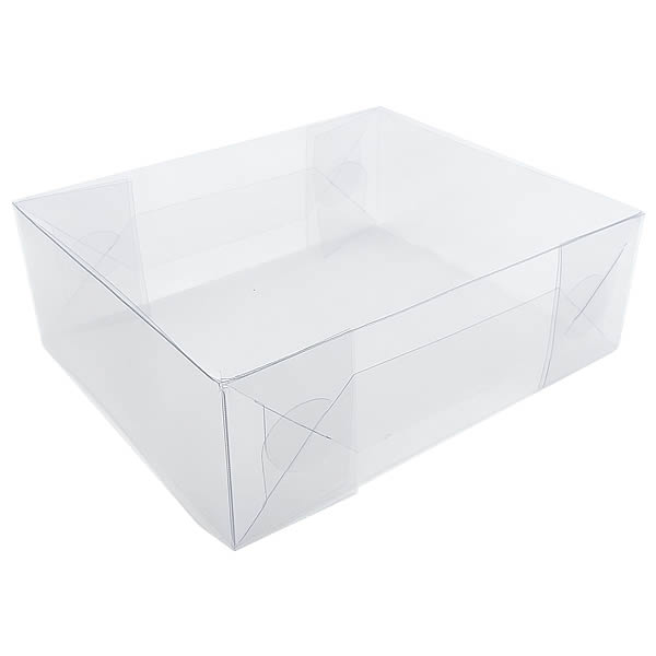 Caixa de Acetato P-40 (18x15x6 cm) (25un) Tampa e Fundo Embalagem de Plástico Transparente