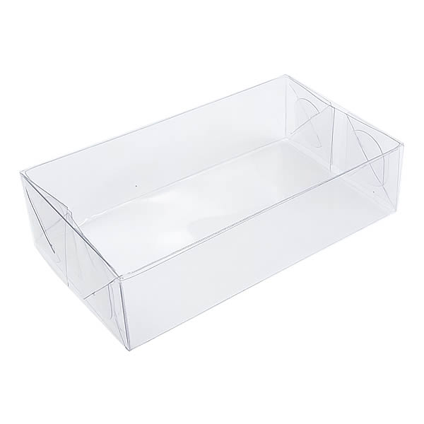 Caixa de Acetato P-1 (12x7x3 cm) (25un) Tampa e Fundo Embalagens de Plástico Transparente