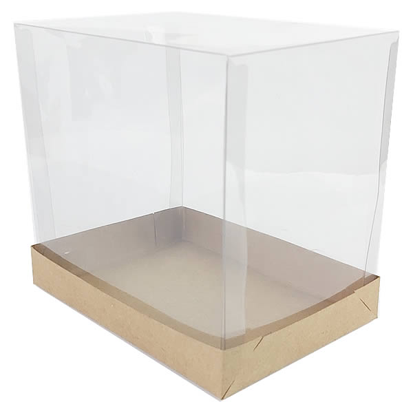 Caixa de Acetato KRP-318 Kraft (16x11.5x15 cm) (25un) Embalagens de Plástico Acetato e Papel