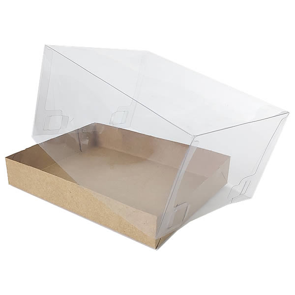 Caixa de Acetato KRP-316 (18x14x9 cm) (25un) Caixinha de Plástico e Fundo de Papel