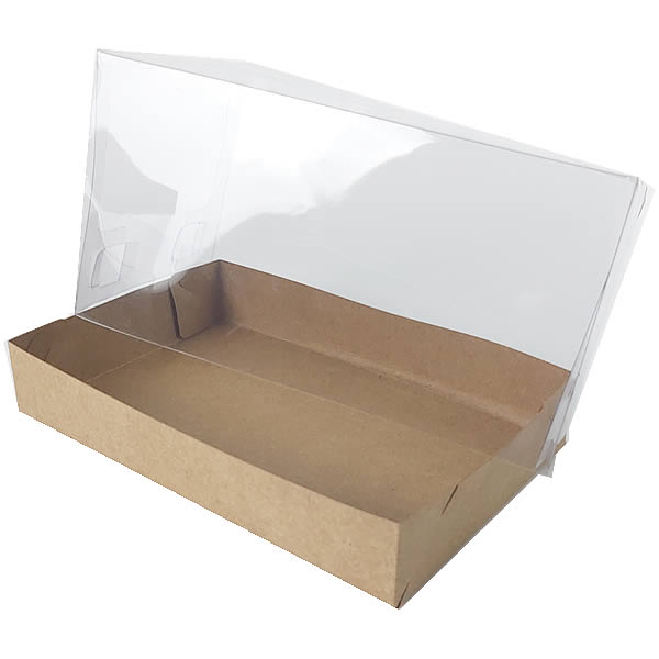 Caixa de Acetato KRP-308 (17.6x11x7 cm) (25un) Embalagem Plástica e Fundo de Papel Kraft