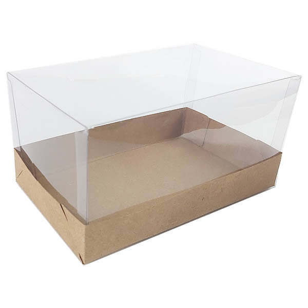 Caixa de Acetato KRP-302 Kraft (17.6x11x9 cm) (25un) Embalagem Caixa de Plástico e Papel