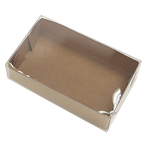 Caixa de Acetato KRP-123 KRAFT (8x5x2 cm) (25un) Embalagem de Acetato e Kraft