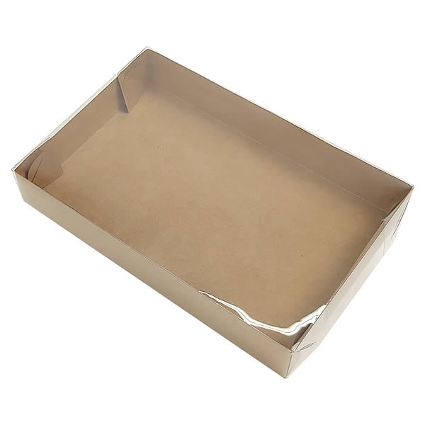 Caixa de Acetato KRP-14 KRAFT (16x10x3 cm) (25un) Caixa de Plástico e Papel