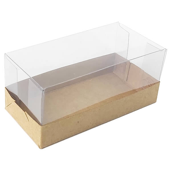 Caixa de Acetato KRP-317 Kraft (9x4.5x4 cm) (25un) Caixa 2 Docinhos Caixa para Artesanato