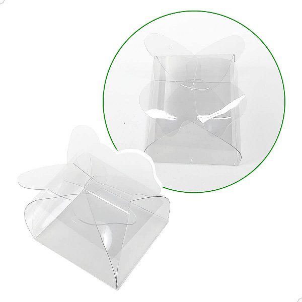 Embalagem de Acetato Mini Borboleta Caixa PB-1 (5.5x5.5x3 cm) (25un) Caixa para Doces e Presentes