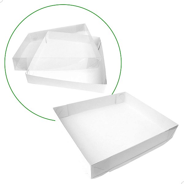 Caixa de Acetato TRP-79 (6.5x6.5x2 cm) (100un) Caixa para Embalagem de Acetato e Papel
