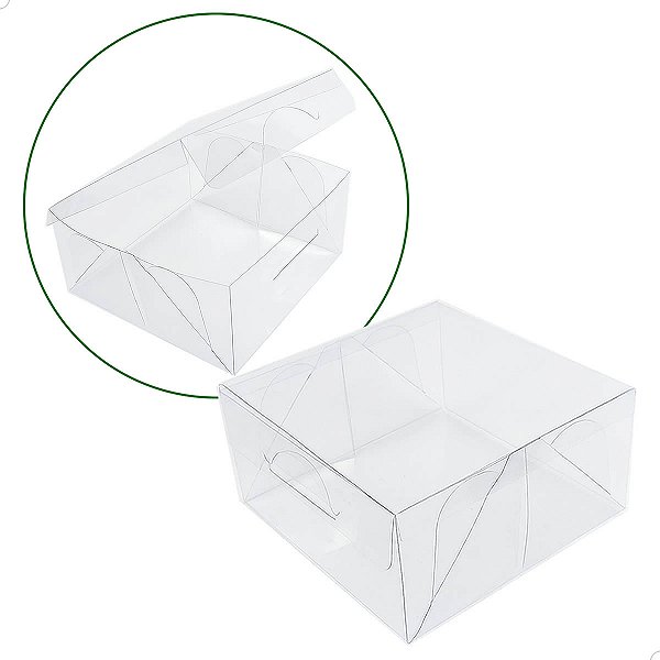 Caixa de Acetato PX-57 (10x10x7 cm) (25un) Embalagem de Plástico Transparente, Caixa para Embalagem, Caixa de Plástico
