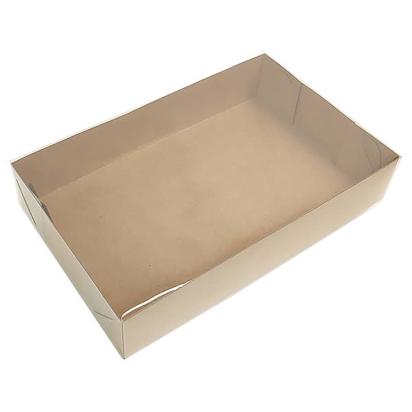 KRP-4 KRAFT (25x16x5 cm) Caixa de Acetato Embalagem 10un