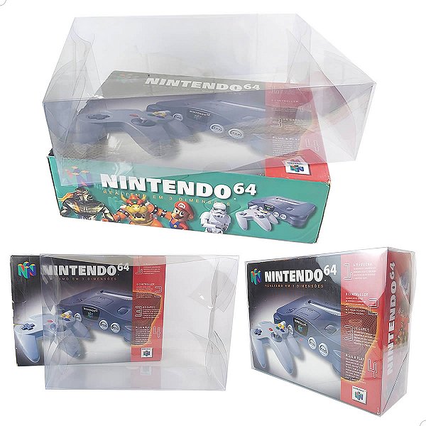 Console-7 (0,25mm) (1un) Caixa de Proteção Case Console Nintendo 64 Caixa Protetora para Console N64