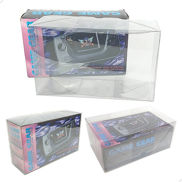 Console-5 (0,30mm) (1un) Caixa de Proteção CaixaBox Console Sega Game Gear TecToy Americano Caixa Protetora para Console