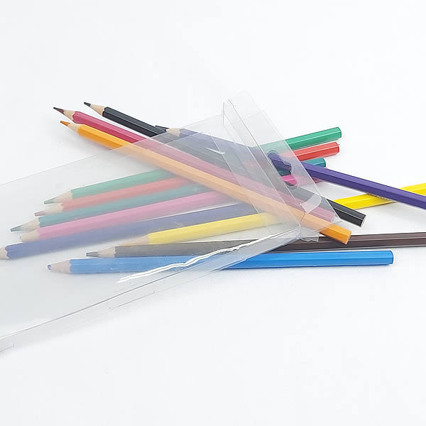 Caixa de Acetato PXLapis-2 (8.6x0.8x17.8 cm) (25un) Caixa para 12 Lápis Cor Sextavado Ø7mm Lembrancinha Festa Infantil