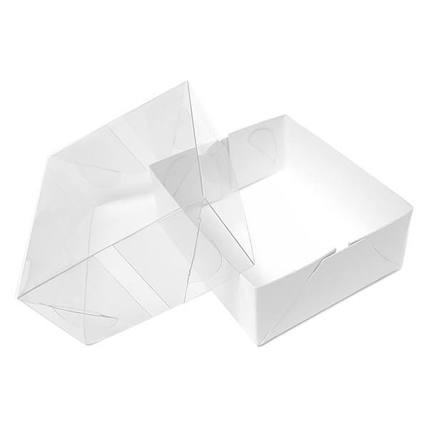 Caixa de Acetato TRP-90 (12x11x6 cm) (25un) Embalagem de Plástico Acetato e Papel
