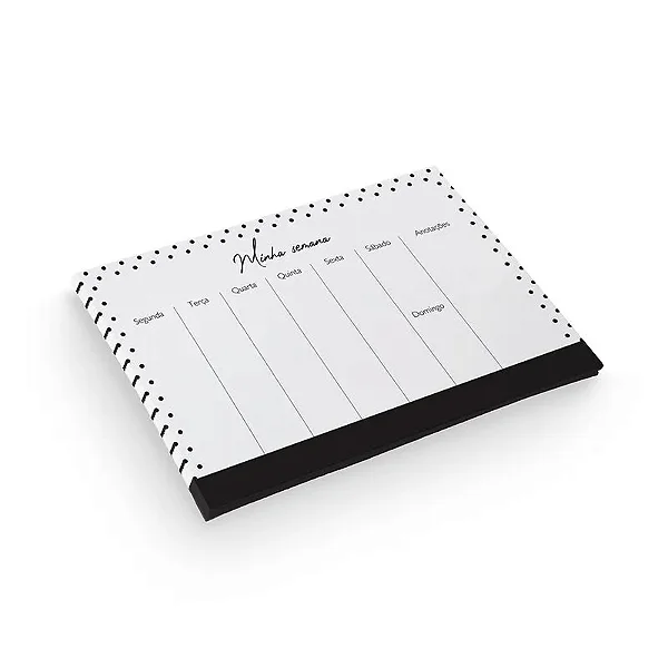 Planner de Mesa - Black - 250x170mm 54fls | Brw