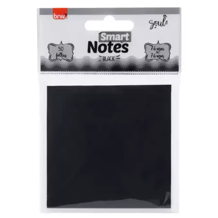 Smart Notes - Black  76x76mm - 30fls | Brw