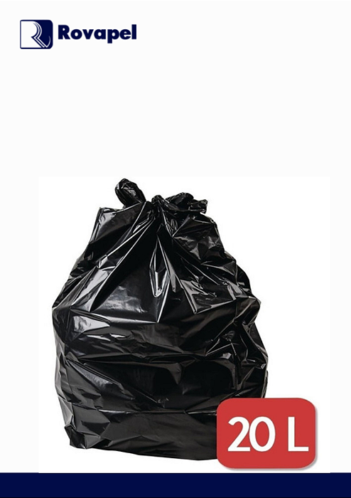 Saco de Lixo Preto 20L PlasTTerra Micra 0,4– Praticidade e Qualidade para o Dia a Dia!