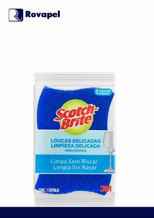 ESPESPONJA  AZUL N/RISCA 7,5X11 P/TODAS FINALIDADES,SCOTCH-BRITE
