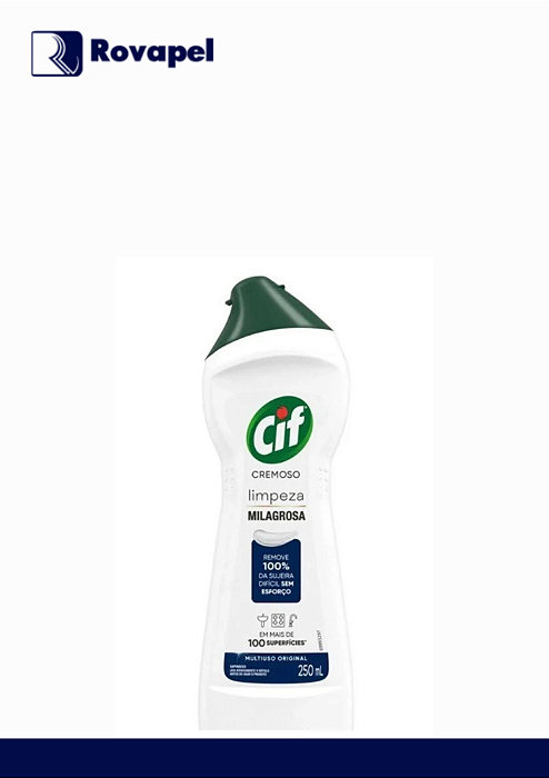 Sapólio Cremoso CIF 250ml – Limpeza Profunda Sem Esforço!