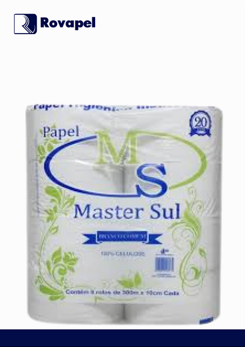 Papel Higiênico Master Sul 300m – Fardo 8x9 | Econômico, Macio e Resistente!