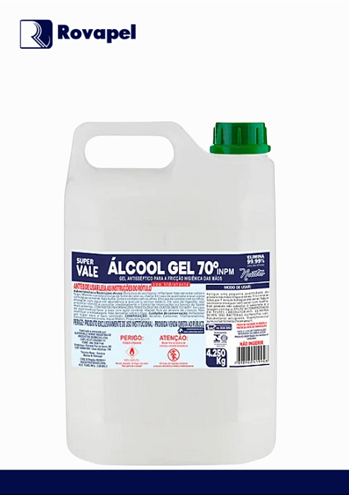 ALCOOL GEL 70% GALÃO 5 LTS SUPER VALE