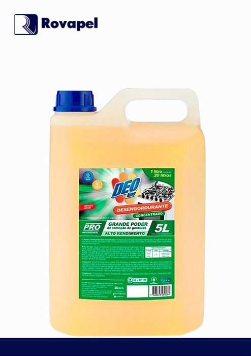 Detergente Desengordurante Deoline 5 Litros – Força na Limpeza, Praticidade no Uso!