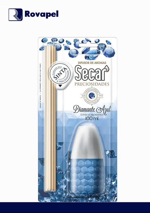 DIFUSOR DE AROMAS PRECIOSIDADE DIAMANTE AZUL SECAR 100ML