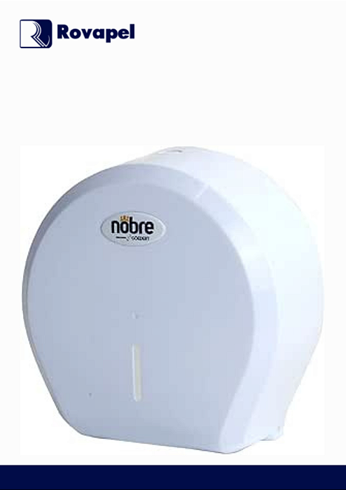 DISPENSER PAPEL HIGIENICO P/ROLAO 300/500MTS NEW CLASSIC BRANCO NOBRE