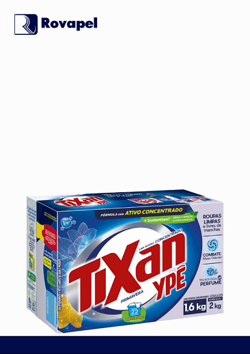 Sabão em Pó Tixan Primavera 1,6kg – Limpeza Impecável com Perfume Floral!