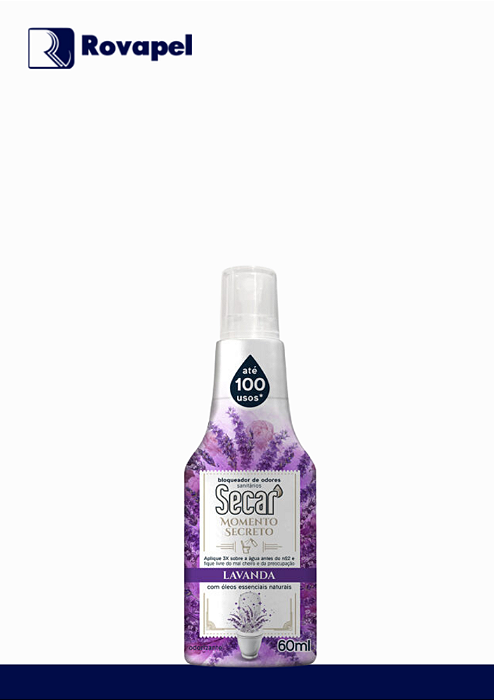 BLOQUEADOR DE ODORES SANIT.  MOMENTO SECRETO LAVANDA SECAR 60ML