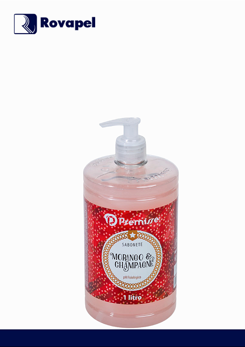 Sabonete Líquido Morango com Champagne 1L – Premisse | Perfume Sofisticado e Limpeza