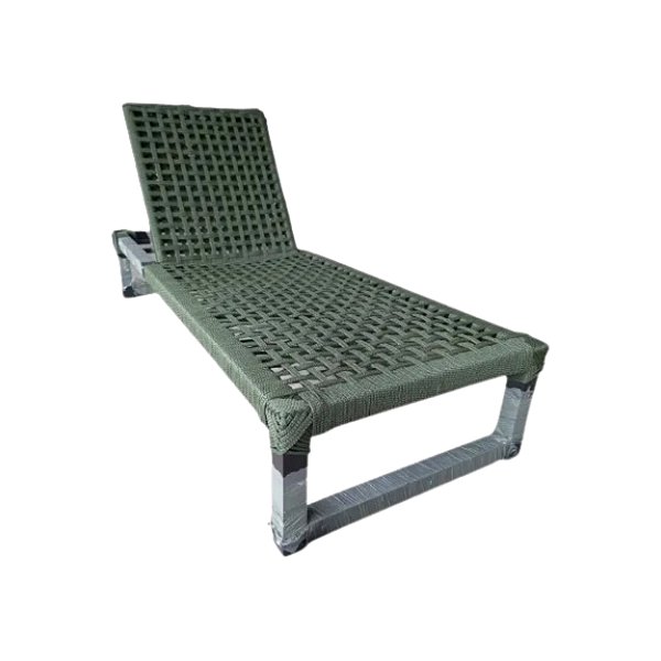 ESPREGUIÇADEIRA ROMA SEM BRAÇO TRAMA FECHADA - CORDA NAUTICA