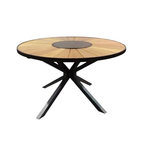 MESA ZURIK TAMPO MADEIRA 1,80 Ø COM GIRO EMBUTIDO