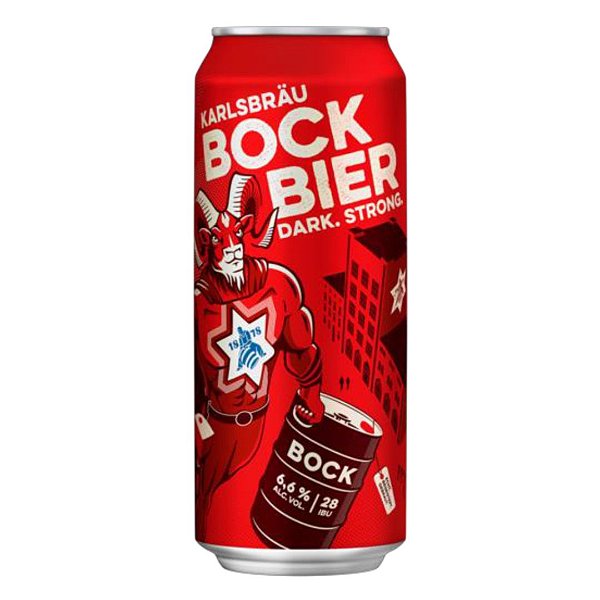 Cerveja Karlsbrau Bock Bier, lata 500ml