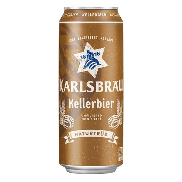 Cerveja Karlsbrau Kellerbier, lata 500ml