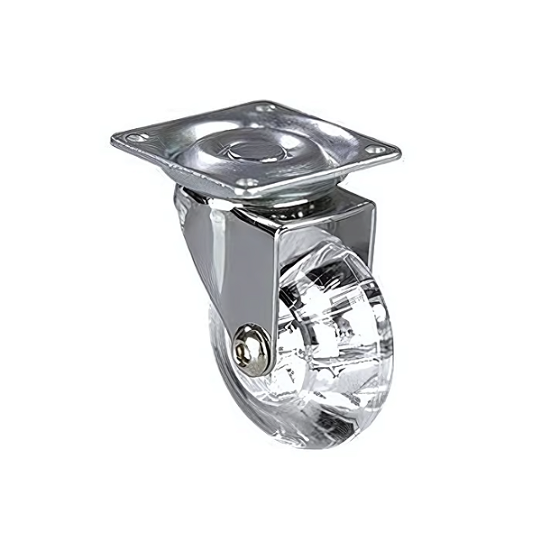 Rodízio  Rodinha giratório de Silicone Transparente de 50mm Sem Trava 40KG