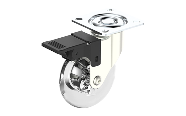 Rodizio Rodinha giratório silicone Para Móveis 75 MM com Trava