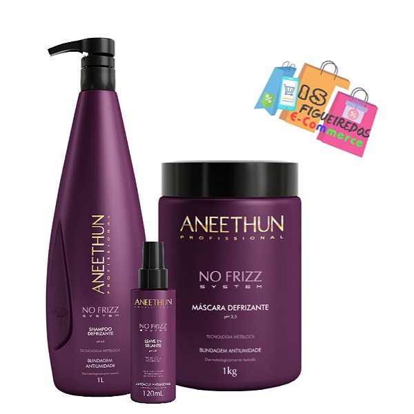 TRATAMENTO CAPILAR - Kit No Frizz System  (LITRO)- ANEETHUN PROFISSIONAL