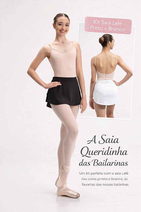 KIT Saia Lelê - Preto + Branco