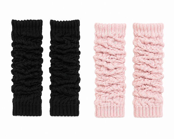 KIT COM 2 POLAINAS – Preta e Rosa