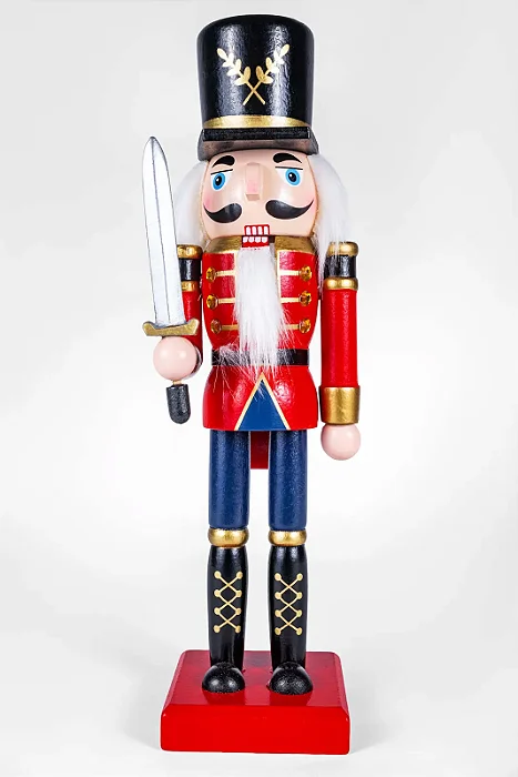 Quebra Nozes - Soldadinho Azul com Espada (25cm)