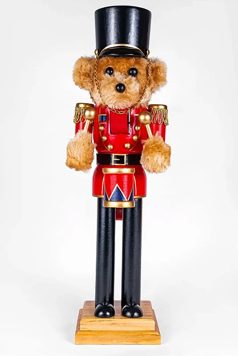 Quebra Nozes - Soldado Urso Marrom Claro (36cm)