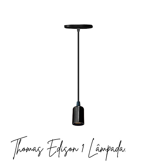 Pendente Thomas Edison para 1 Lâmpada