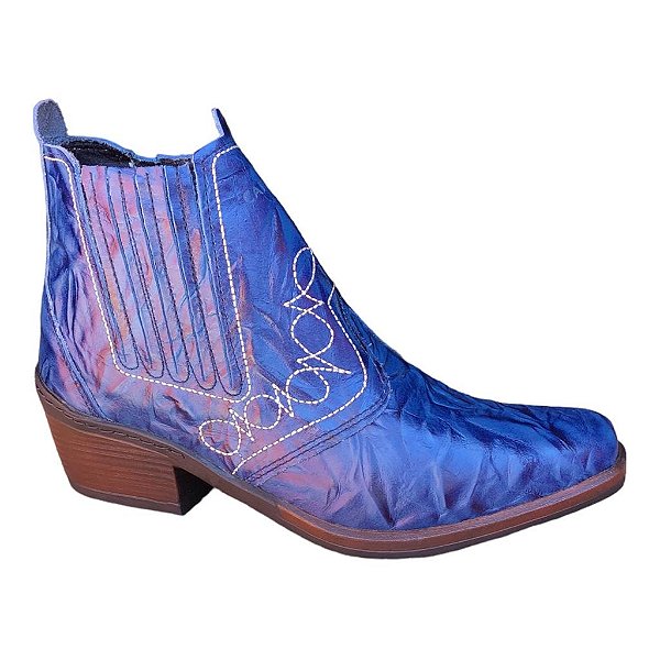 Bota Country Cowboy Vaquejada Cavalgada Rodeio Botina Em Couro Legitimo Original Marca Campolina Salto Carrapeta Solado Em Borracha Costurado botinha Forrada