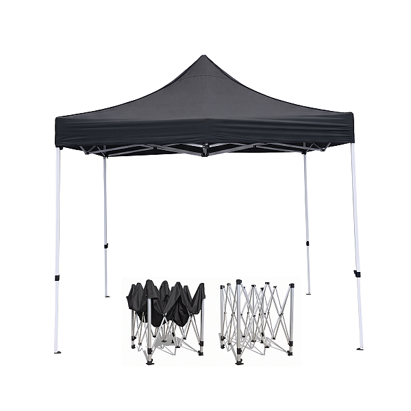 Tenda Gazebo Dobrável Sanfonada Preto